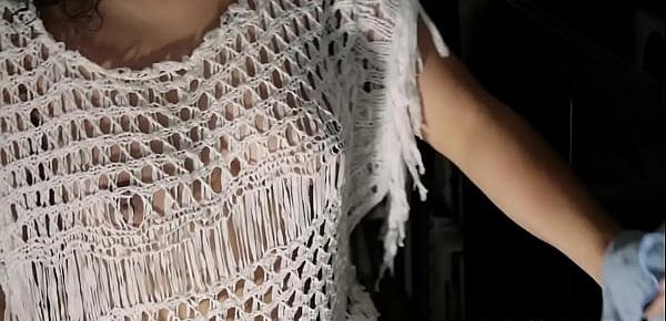  Late Night Polish small tits curly hair in fishnet sexy top - Short Trailer